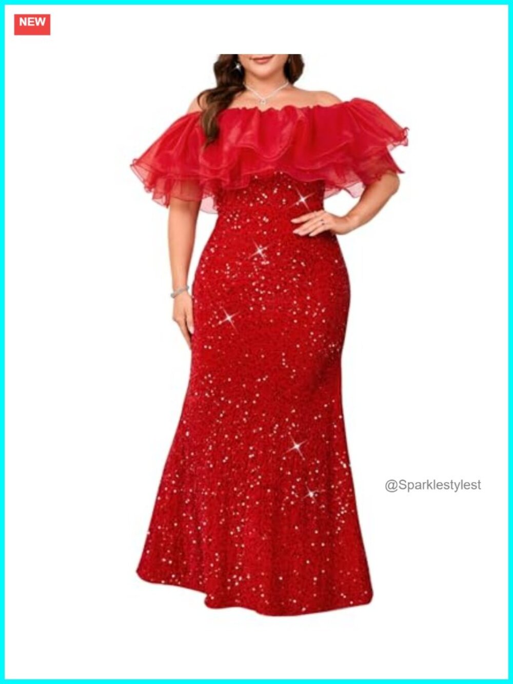 Sequin Off Shoulder Bodycon Maxi Dress Formal Evening Gown Ruffle Cocktail Party